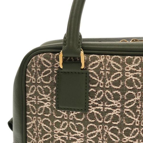 37890258 9 Loewe Amazona 19 Square Handbag Anagram Jacquard Calf Avocado Green