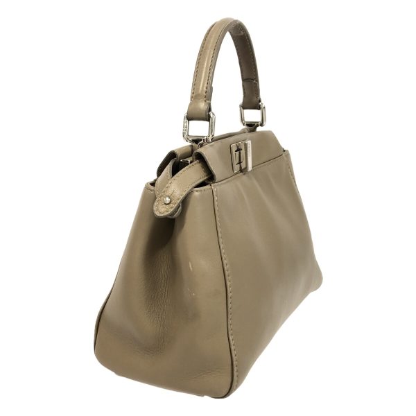 37890523 2 Fendi Handbag Nappa Leather Beige