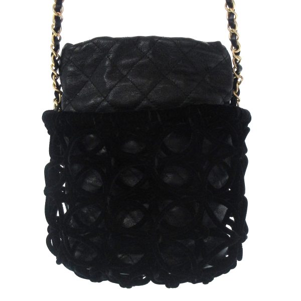 37890648 3 Chanel Matelasse Shoulder Bag Goatskin Velvet Black