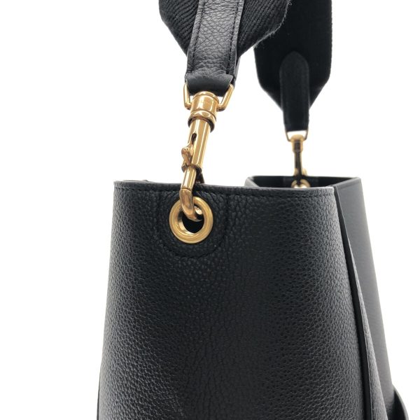 37890661 9 Celine Sangle Medium Soft Grained Calf Shoulder Bag Black