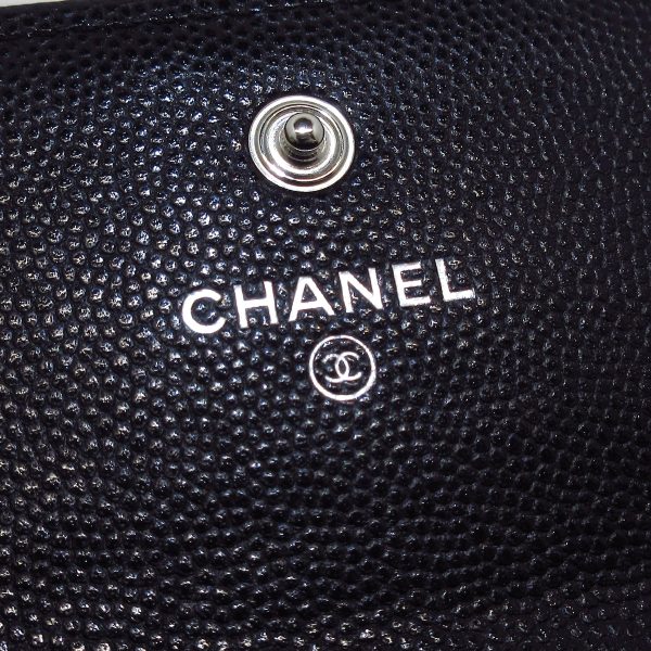 37890945 5 Chanel Boy Chanel Matelasse Long Wallet Vintage Silver Hardware Caviar Skin Black