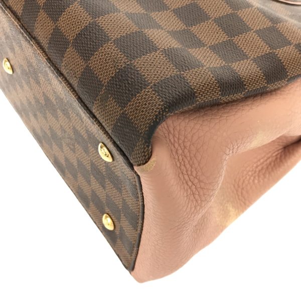 37891239 5 Louis Vuitton Normandy Damier Canvas Taurillon Leather Handbag Magnolia