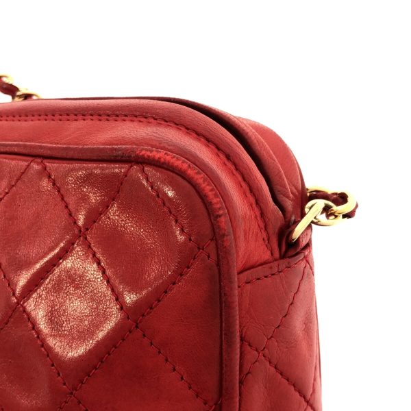 37891503 12 Chanel Matelasse Shoulder Bag Lambskin Red