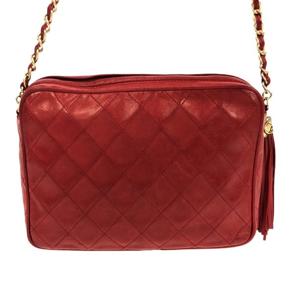 37891503 3 Chanel Matelasse Shoulder Bag Lambskin Red