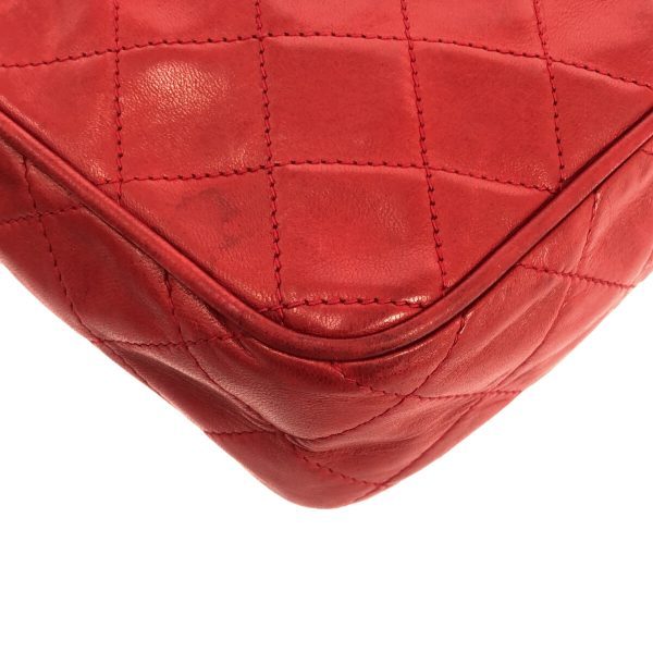 37891503 5 Chanel Matelasse Shoulder Bag Lambskin Red