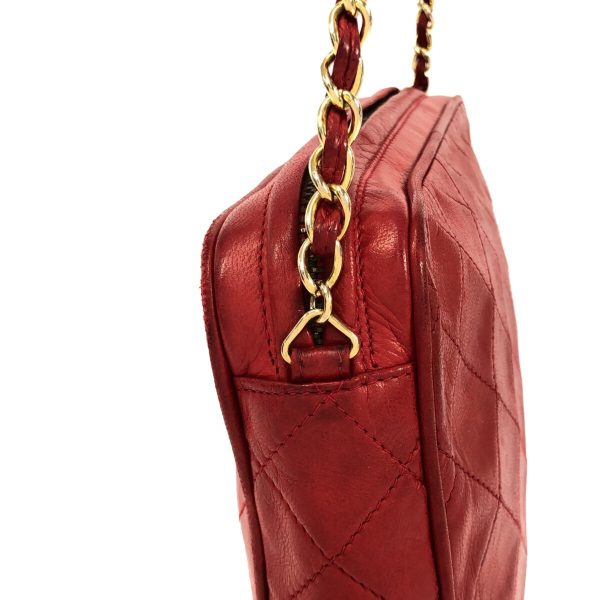 37891503 9 Chanel Matelasse Shoulder Bag Lambskin Red