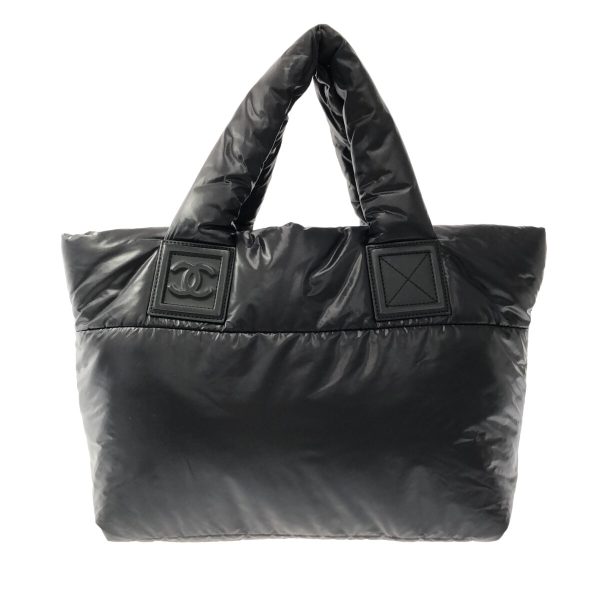 37891646 1 Chanel Coco Cocoon Pm Tote Bag Nylon Leather Black