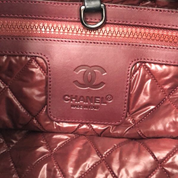 37891646 7 Chanel Coco Cocoon Pm Tote Bag Nylon Leather Black