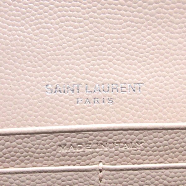 37891915 5 Saint Laurent Paris Monogram Flap Leather Long Wallet Pink