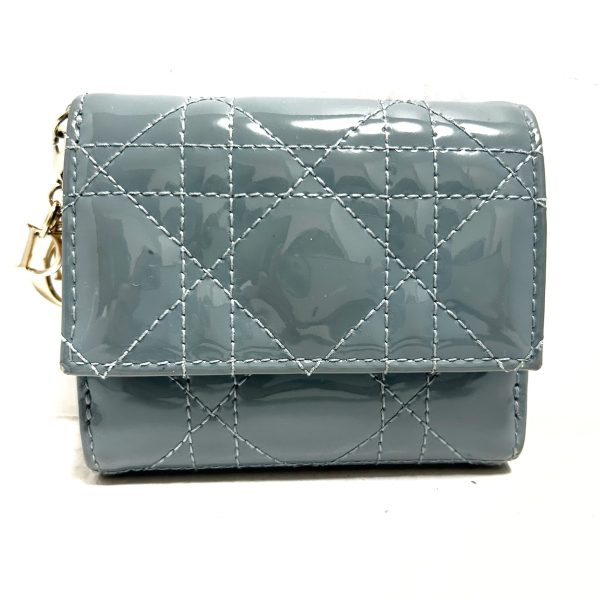 37892429 1 Dior Lady Dior Lotus Wallet Gray Enamel