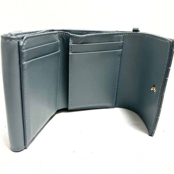 37892429 3 Dior Lady Dior Lotus Wallet Gray Enamel