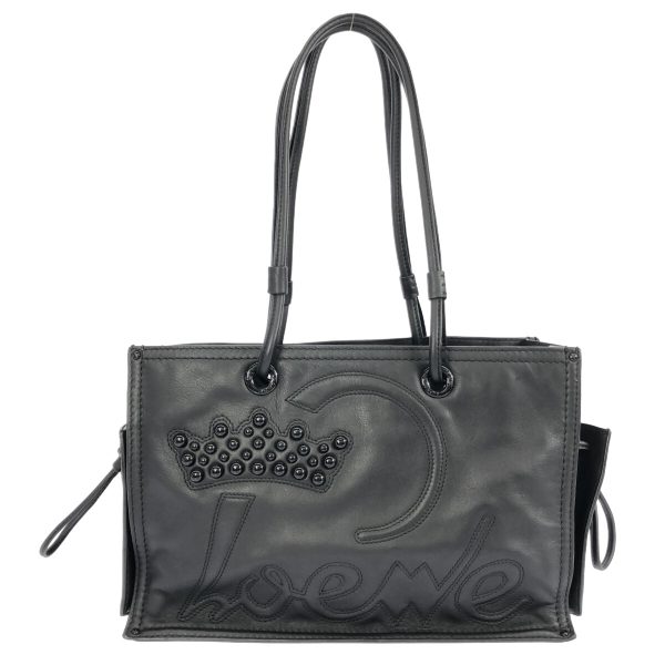 37893166 1 Loewe Shopper Tote Tote Bag Leather Black