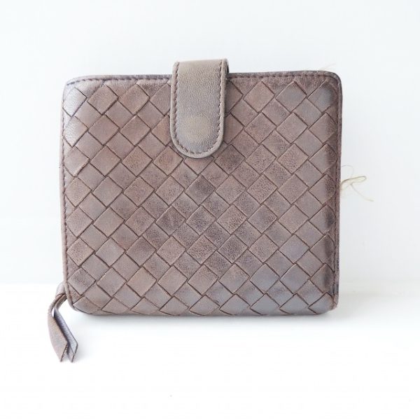 37894063 1 Bottega Veneta Intrecciato Bifold Wallet Brown Leather