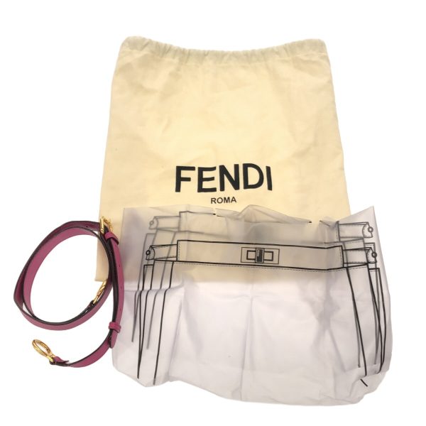 37894841 11 Fendi Handbag Leather Pink