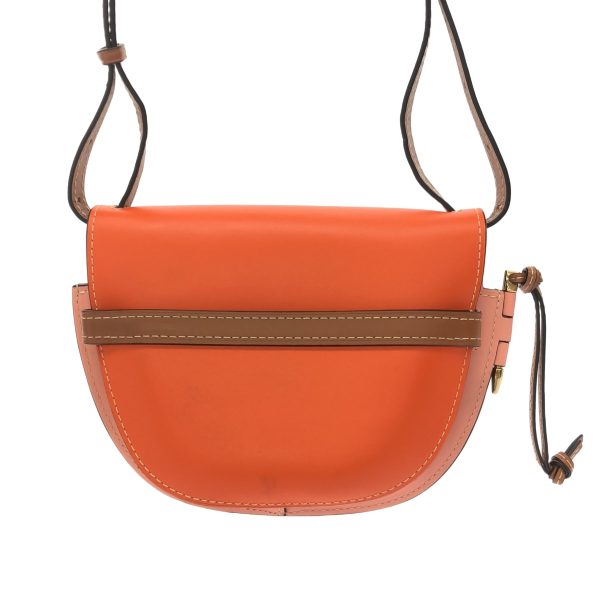 37895576 3 Loewe Gate Bag Small Shoulder Bag Soft Calfskin Leather Orange