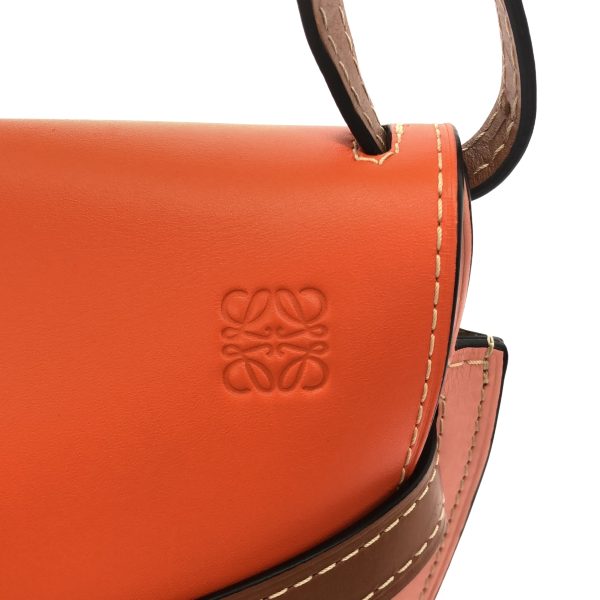 37895576 9 Loewe Gate Bag Small Shoulder Bag Soft Calfskin Leather Orange