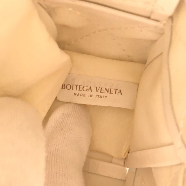 37896867 7 Bottega Veneta Cassette Shoulder Bag White Leather