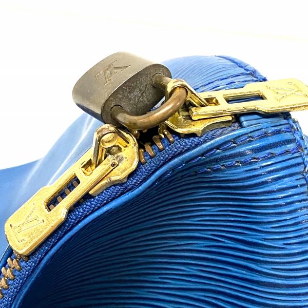 37896930 13 Louis Vuitton Keepall Leather Boston Bag Toledo Blue