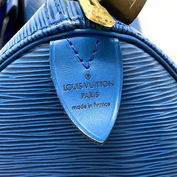 37896930 8 Louis Vuitton Keepall Leather Boston Bag Toledo Blue