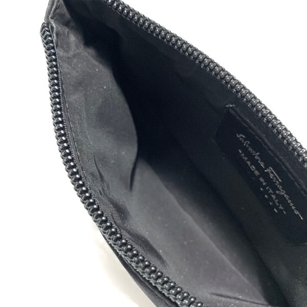 37897273 4 Salvatore Ferragamo Nylon Leather Pouch Black