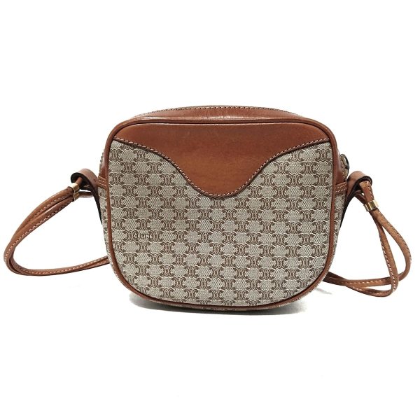 37897316 3 Celine Macadam Pattern PVC Shoulder Bag Beige