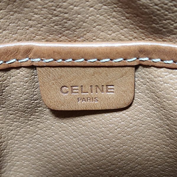 37897316 8 Celine Macadam Pattern PVC Shoulder Bag Beige