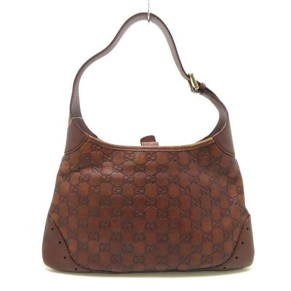 37897747 3 Gucci Shimaline Leather Shoulder Bag Dark Brown