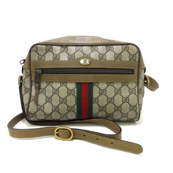 37897748 1 Gucci Accessories GG Supreme Sherry Pvc Shoulder Bag Gray