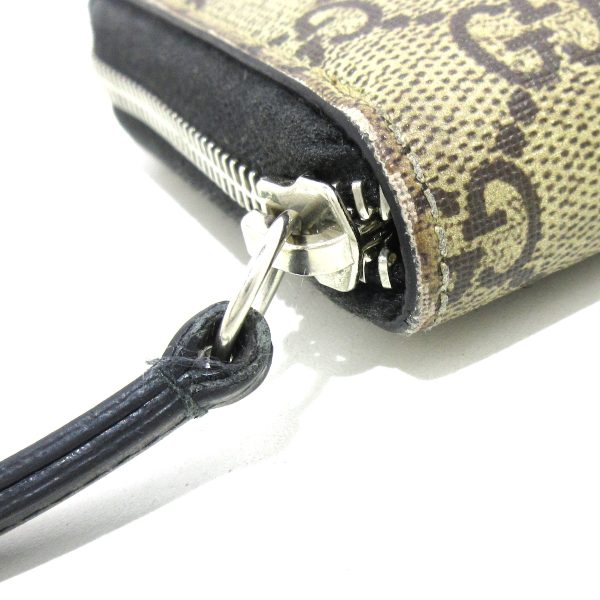 37897810 9 Gucci Snake Print Gg Supreme Pvc Wallet Beige