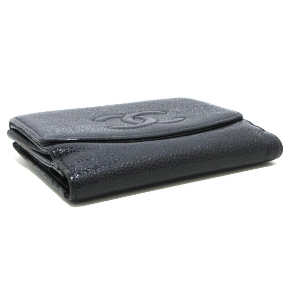 37897970 10 Chanel W Hook Wallet Caviar Skin Black