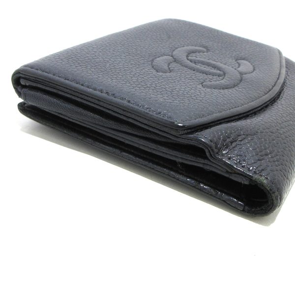 37897970 8 Chanel W Hook Wallet Caviar Skin Black