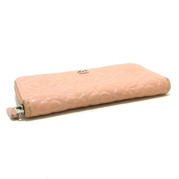 37897971 10 Chanel Camellia Long Wallet Lambskin Pink Beige