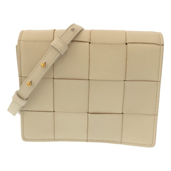 37898063 1 Bottega Veneta Cassette Mini Shoulder Bag Leather Ivory