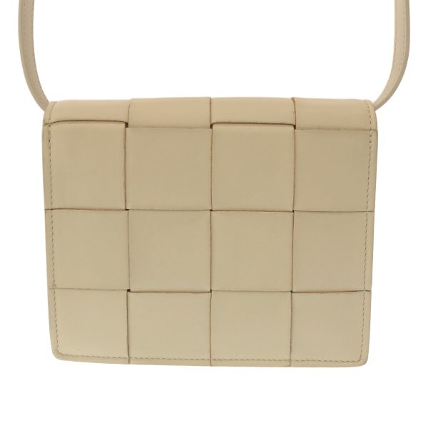 37898063 3 Bottega Veneta Cassette Mini Shoulder Bag Leather Ivory