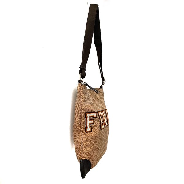 37898451 2 Fendi Zucchino Nylon Shoulder Bag Brown