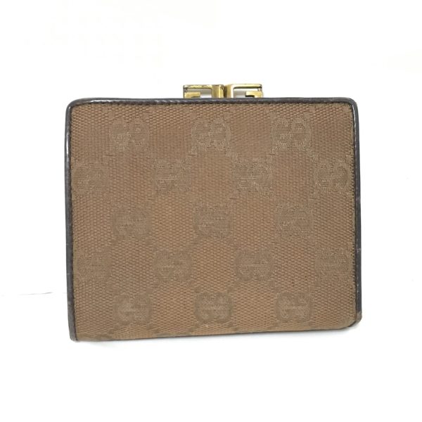 37898829 1 Gucci Gg Pattern Leather Bifold Wallet Brown