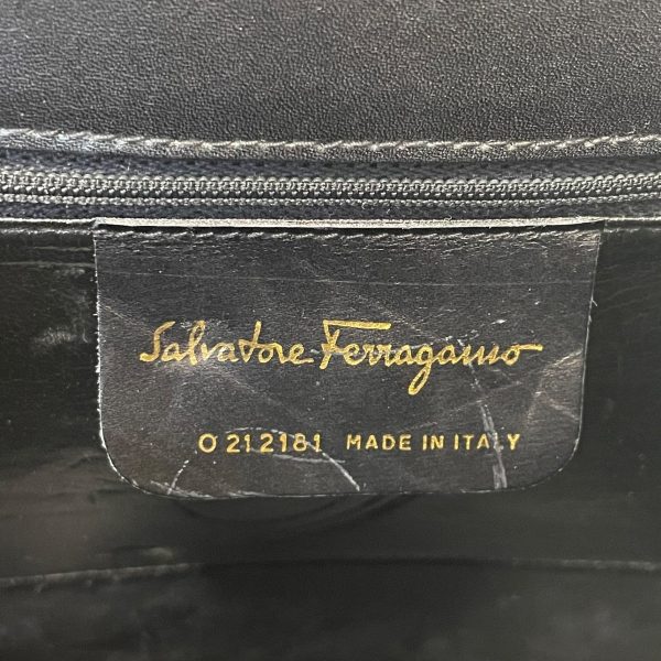 37899842 8 Salvatore Ferragamo Gancini Leather Handbag Black