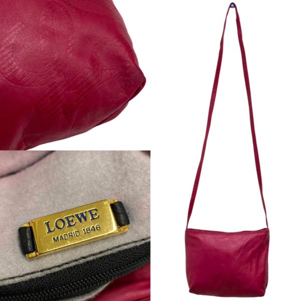 378c233734663 3 Loewe Anagram Logo Nappa Leather Mini Shoulder Bag Pink