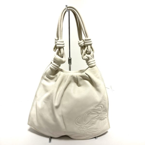 37900427 1 Loewe Anagram Pattern Tote Bag Nappa Leather White