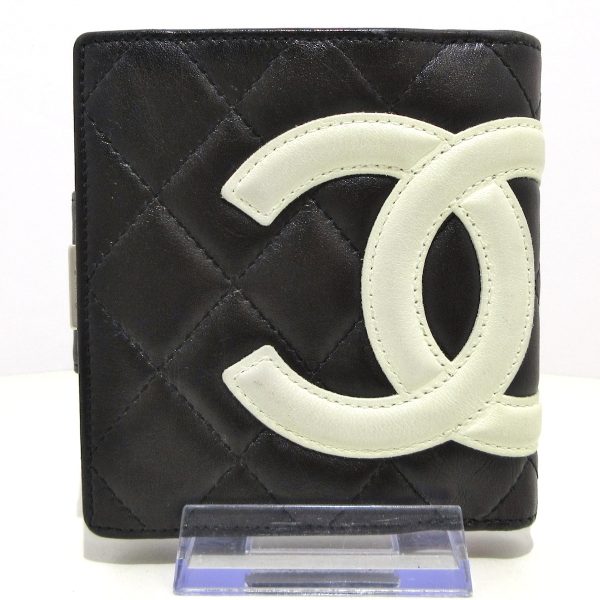 37900535 1 Chanel Cambon Line Bifold Wallet Lambskin Black