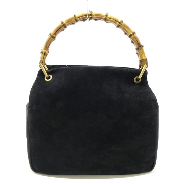 37900556 3 Gucci Bamboo Suede Handbag Black