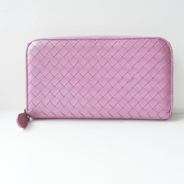 37900668 1 Bottega Veneta Zip Around Wallet Leather Purple