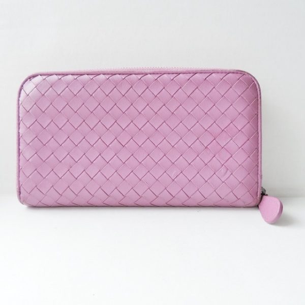 37900668 2 Bottega Veneta Zip Around Wallet Leather Purple