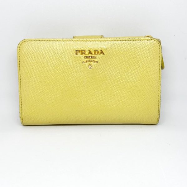 37901166 1 Prada Bifold Wallet Leather Yellow