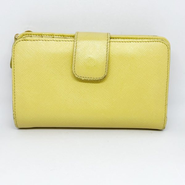 37901166 2 Prada Bifold Wallet Leather Yellow