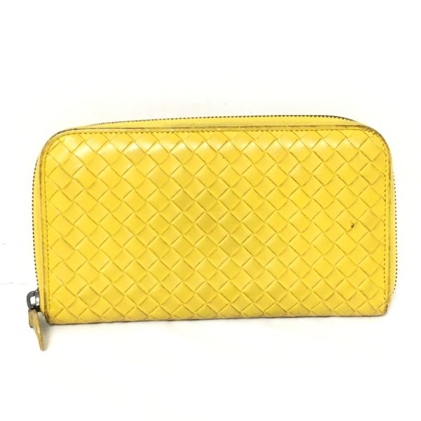 37901193 1 Bottega Veneta Zip Around Wallet Leather Yellow