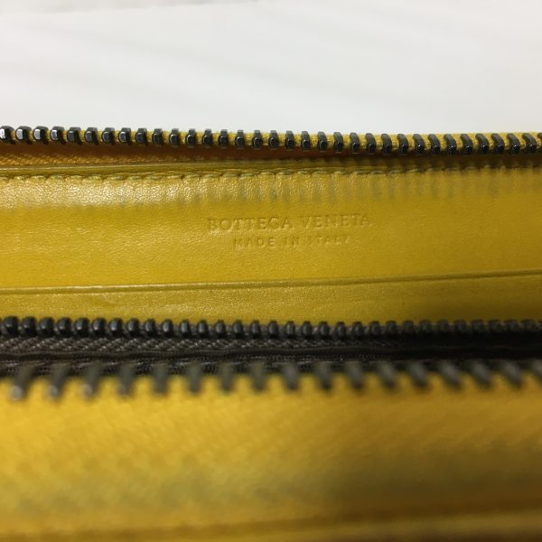 37901193 5 Bottega Veneta Zip Around Wallet Leather Yellow