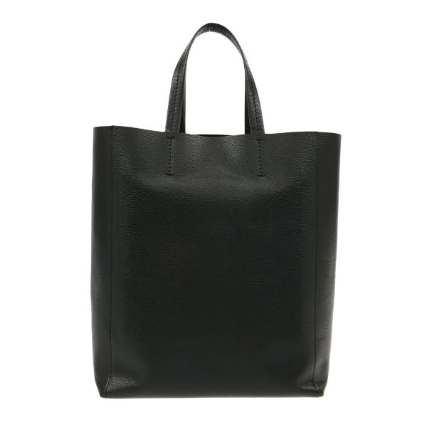 37902104 3 Celine Vertical Cabas Small Grained Calf Tote Bag Black