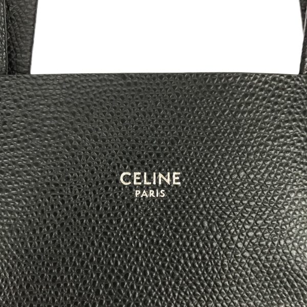 37902104 7 Celine Vertical Cabas Small Grained Calf Tote Bag Black