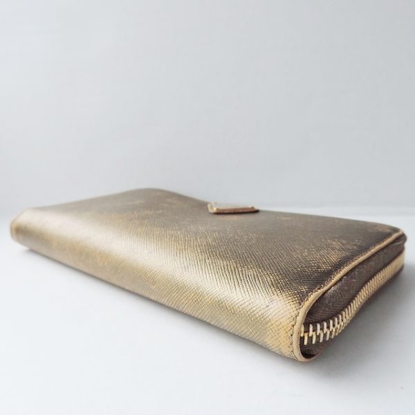 37902691 6 Prada Long Wallet Leather Gold